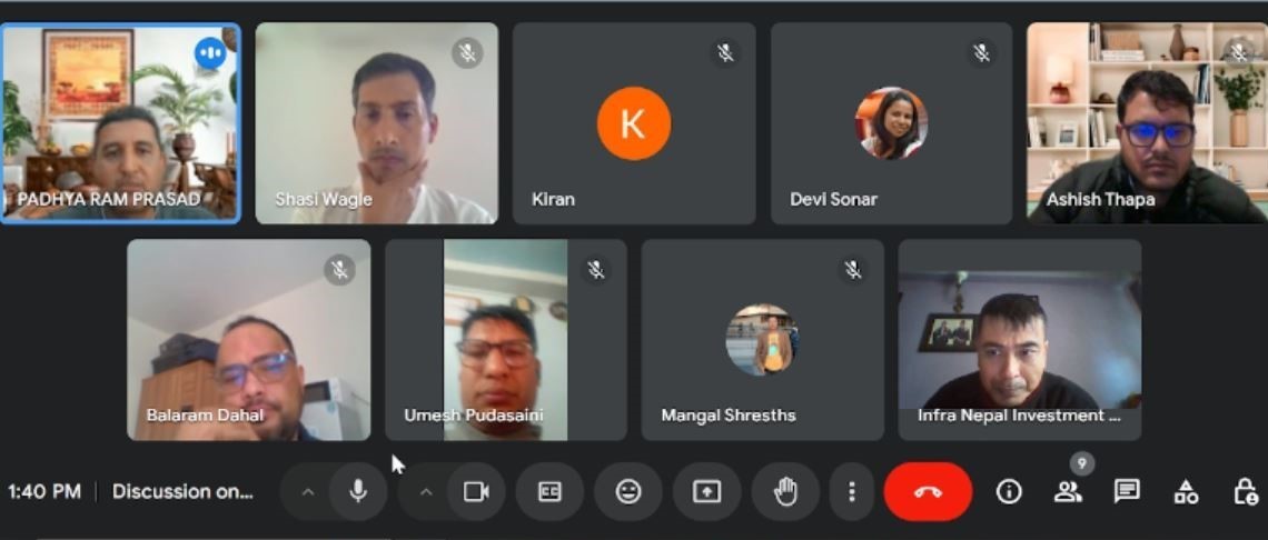 Online Board Meeting of Infra Nepal